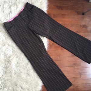 Fantastic no boundaries pink pinstripe brown pants